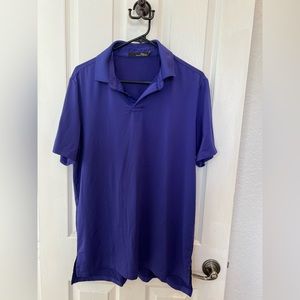 Purple RLX Ralph Lauren mens medium golf polo